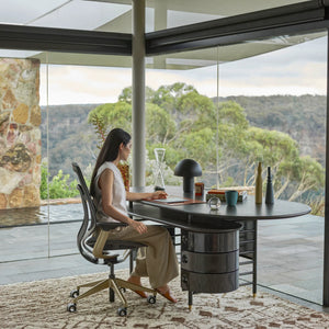 Without headrest / Intermix Black KR08+Matte Brass 4B22