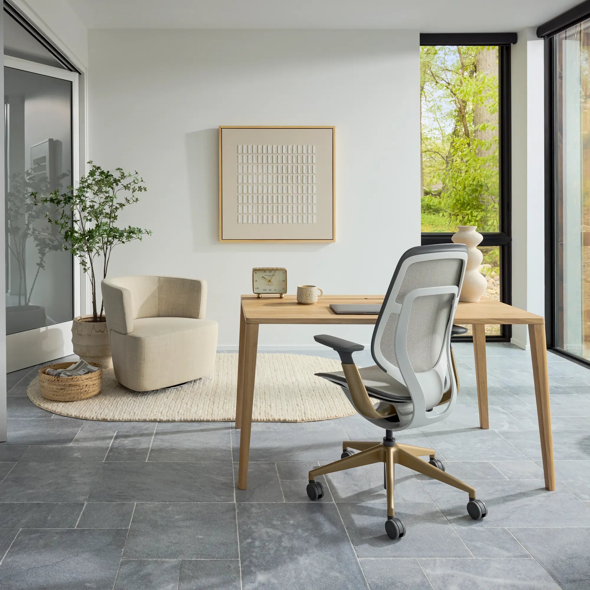 Without headrest / Intermix Black KR08+Matte Brass 4B22