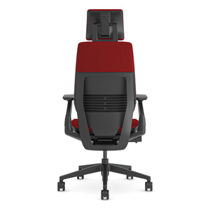 With headrest / 3D Knit Scarlet 14+Atlantic Red AT01