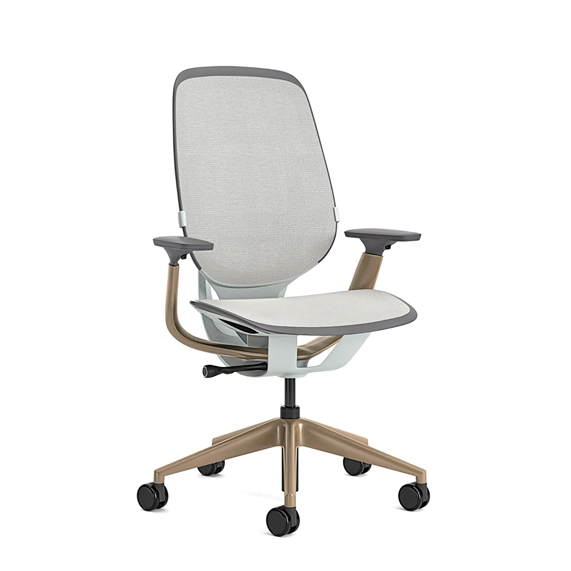 Without headrest / Intermix Opaque Seagull KR14+Matte Brass 4B22