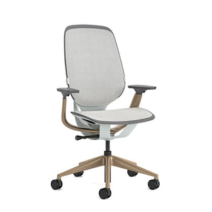 Without headrest / Intermix Opaque Seagull KR14+Matte Brass 4B22