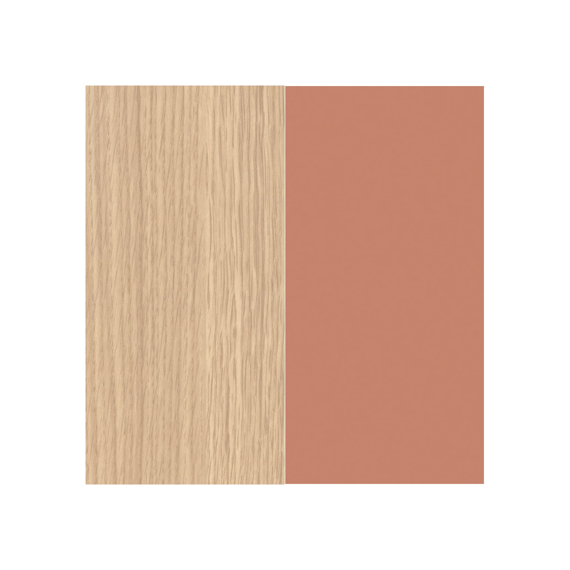 Melamine Clear Oak 2 2LAK/Paint Rose Quartz 1ATG